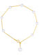 Bracelet K18 Gold Chain White Pearls Q.t.v Akoya B126313