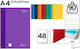 Cervantes Notebook Ruled A4 48 Sheets 1pcs (Μiscellaneous colours)