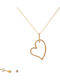 Margaritari Set with Earrings & Pendant from Gold 18K with Stones