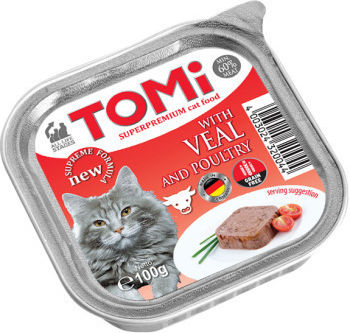 Tomi Мокра Храна за Котки с Телешко, Птици и Meat 100гр