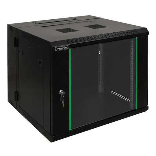 Επιτοίχια Καμπίνα Rack 9U 60x60cm Μαύρο DSW.6609
