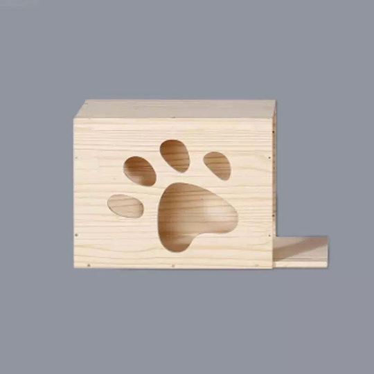 Catio World Holz-Kuschelkiste Mit Pfotenmuster