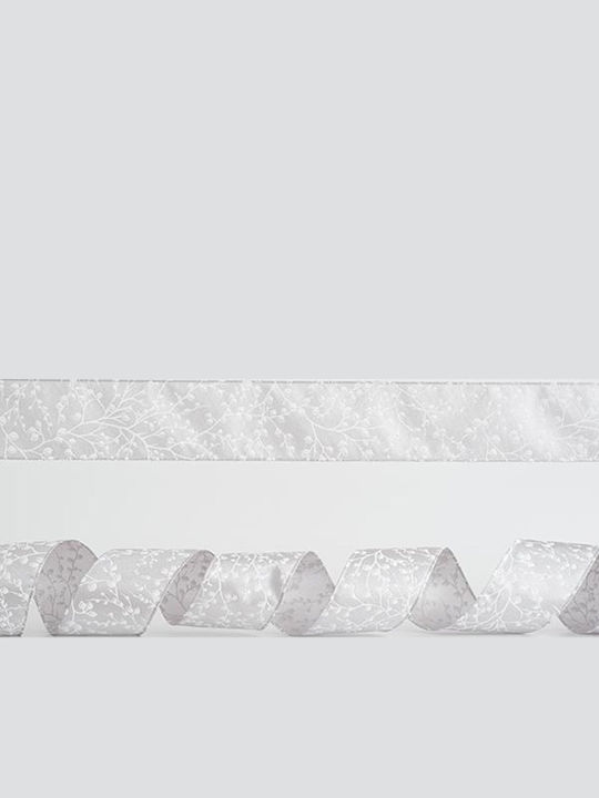 Weihnachtliche Farbband Silber 6Stück