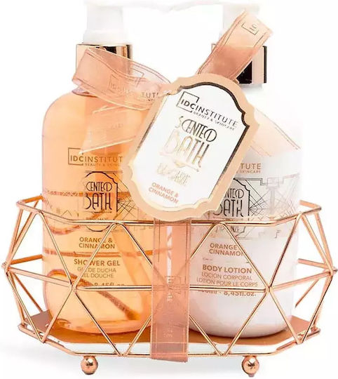 IDC Institute Scented Bath Orange & Cinnamon Σετ Περιποίησης για Καθαρισμό Σώματος 3τμχ