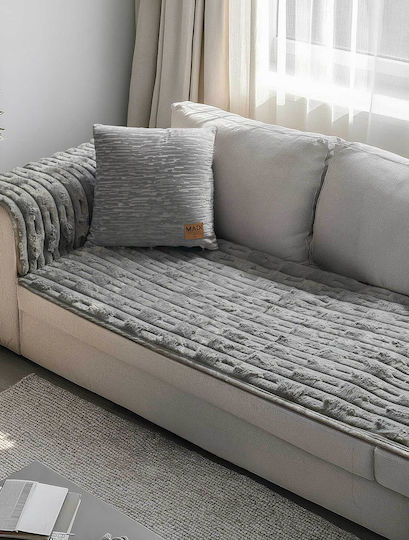 Madi Flaura Ελαστικό Κάλυμμα Διθέσιου Καναπέ Grey 120x75cm