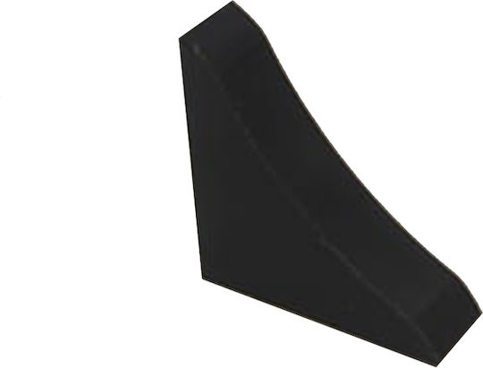 End Cap for Floor Joint Cover Right-Left Same Black 2.5x0.5x2.5cm