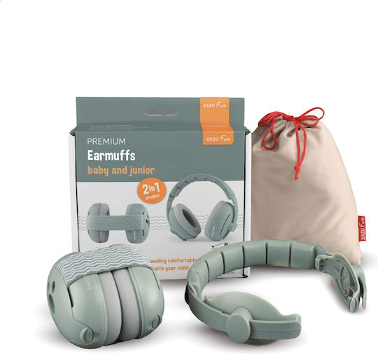 Zazu Fun Earplugs Hearing Protection for Infants & Toddlers 2 1 Green
