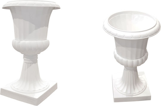 Decorative Vase Amphora White 30x50cm