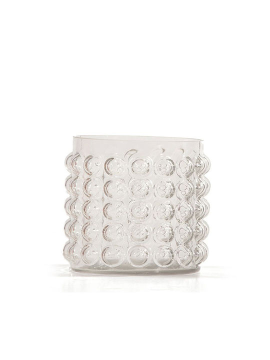 Nef-Nef Homeware Διακοσμητικό Βάζο Γυάλινο Olmo Διάφανο Φ16xΥ17cm