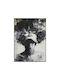 Canvas Painting Woman-Senses Black and White Gold Embossed Effect Frame 60x80x3.5cm 15/box