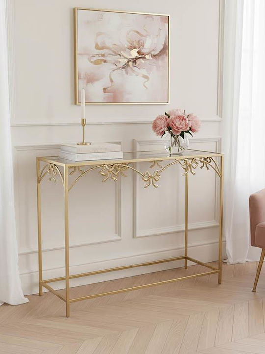 Frensia Metal Console Table Gold Shade L100xW30xH80cm