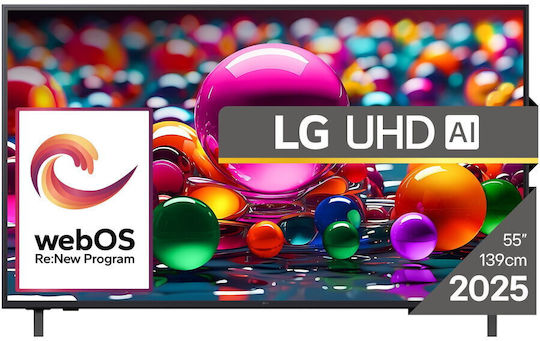 LG Smart Fernseher 55" 4K UHD LED 55UA74003LB HDR (2025)