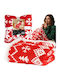 Ruhhy Κουβέρτα Fleece Καναπέ 130x170εκ. Κόκκινη