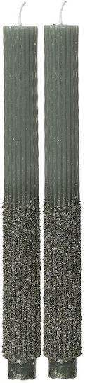Kaemingk Decorative Candle Taper Green 26.5cm 2pcs