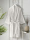 Saray Home Velvet Halat de baie cu Guler Alb