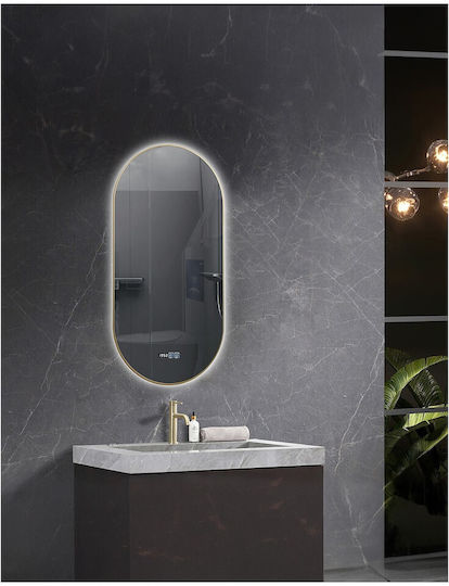 Sparke Bathroom Mirror Led 50x100cm Gold