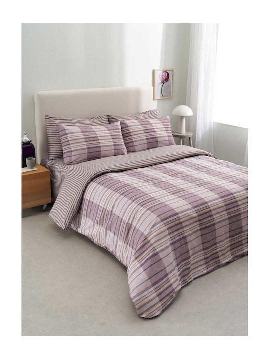 Vesta Home Πάπλωμα Μονό 170x240εκ. Bristol Μωβ