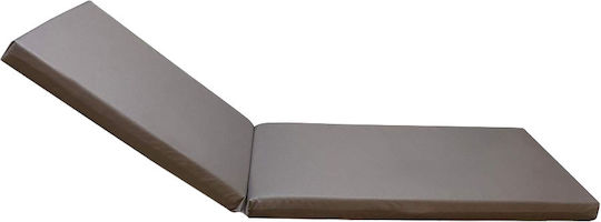 Tesias Group Водоустойчива Възглавница за Шезлонг с Гръб Сива 60x195см