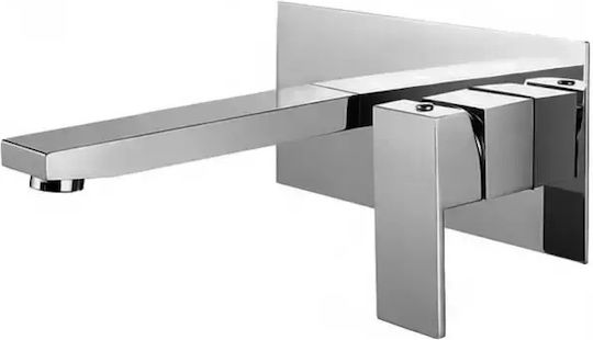 Acquanet Built-in Faucet Mixer for for Bathroom Sink Silver Acquanet Built-in Faucet Mixer for for Bathroom Sink Silver