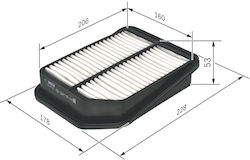 Bosch Air Filter F 026 400 125 Bosch Air Filter F 026 400 125