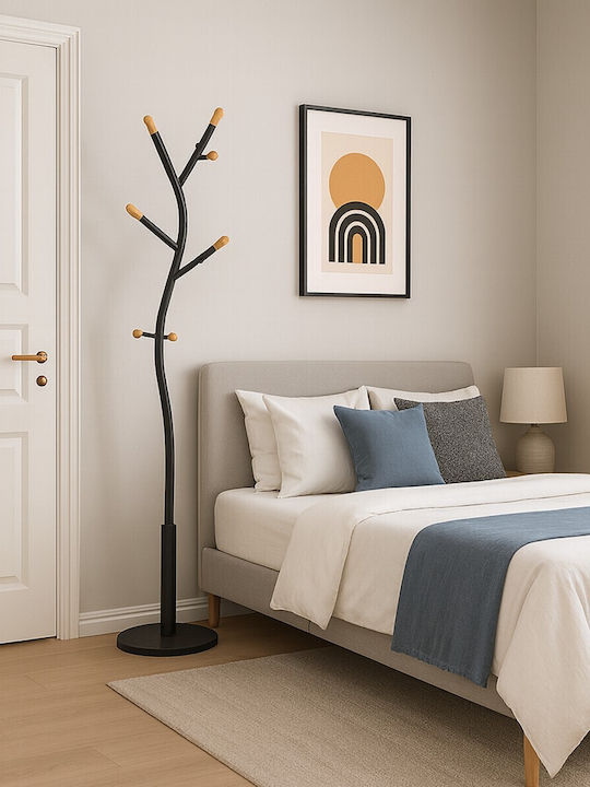 VenCore Καλόγερος Μεταλλικός Μαύρος 37x37x171cm