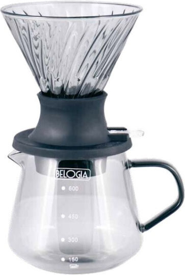 Belogia Cdgg 402 Γυάλινο Dripper Σετ Γκρι
