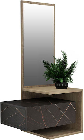 Maira Έπιπλο Εισόδου με Καθρέπτη Σονόμα-black Marble 49.1x31.3x90εκ.