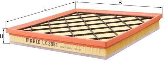 Mahle Auto Luftfilter LX 2881