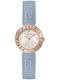 Furla Damen Uhr mit Light Blue Lederarmband