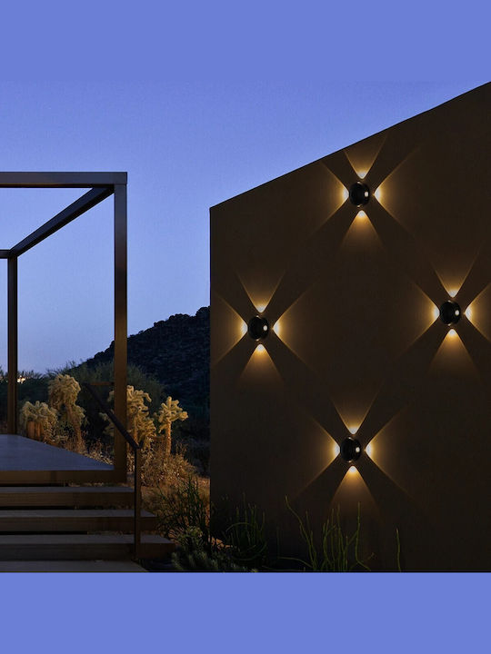 kelvo Arkos Wall-Mounted Outdoor Spot Light LED IP65 8W with Warm White Light 13x5.5x13εκ.