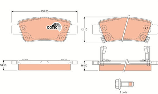Trw Gdb3446 Brake Pad Set Disc Brake