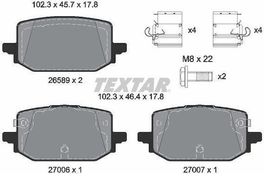 Textar Brake Pad Set Disc Brake 2658901