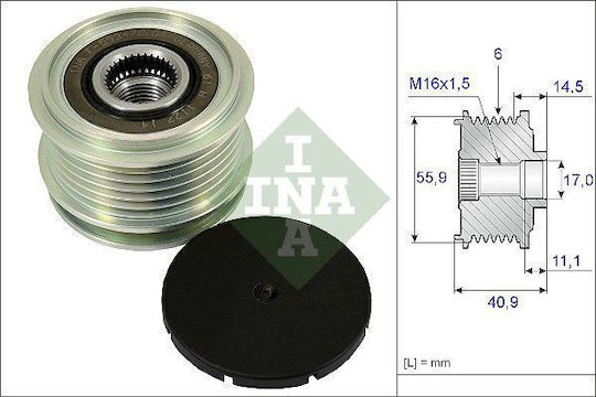 Freewheel System Alternator Ina 535 0012 10
