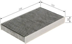 Bosch Filtru De Aer Pentru Habitaclu 1 987 435 574 Bosch Filtru De Aer Pentru Habitaclu 1 987 435 574