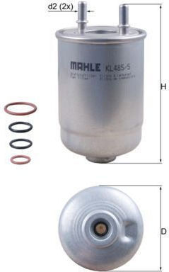 Kraftstofffilter Mahle Kl 485/5d