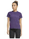 Train-essentials Γυναικείο Αθλητικό T-shirt Fast Drying Μωβ