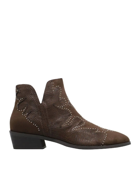 Corina Leder Stiefeletten Damen Braun