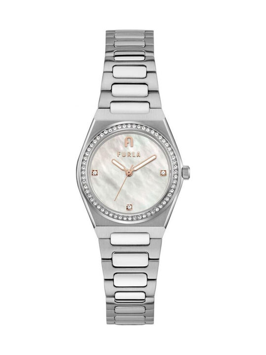 Furla Damen Uhr mit Silber Metallarmband