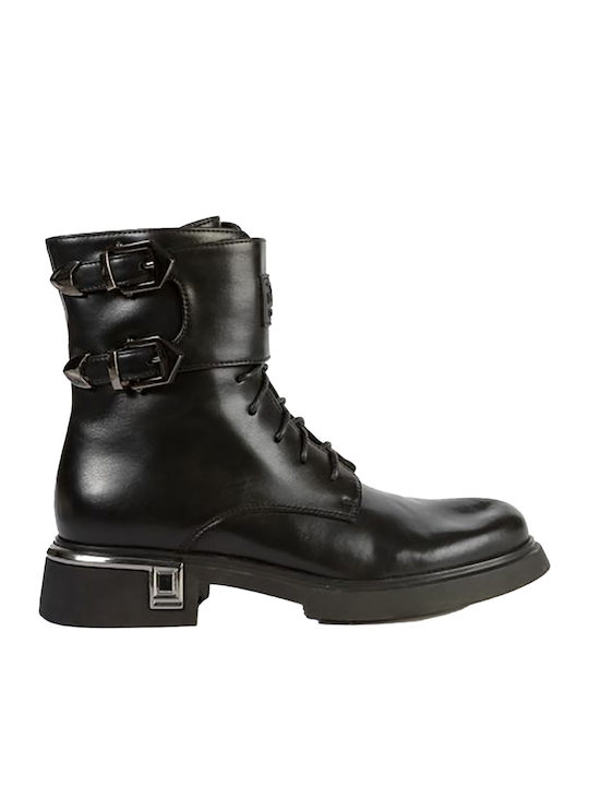 Leather Women's Ankle Boots Black