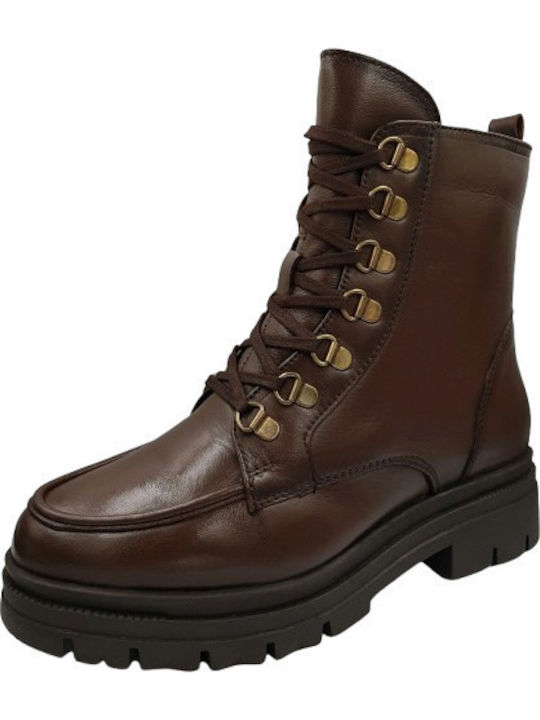 Yokono Leder Stiefeletten Damen Braun