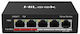 Hikvision HiLook NS-0105P-35(B) Неуправляем L2 PoE+ Switch с 5 Портове Ethernet