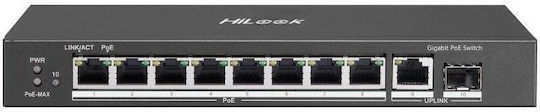 Hikvision HiLook NS-0510P-58 Unmanaged PoE+ Switch with 8 Gigabit (1Gbps) Ethernet Ports and 1 SFP Port