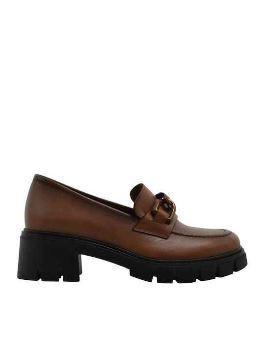 Ragazza Leder Pumps Tabac Braun