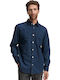 Дълъг ръкав Риза Used Dark Stone Blue Denim
