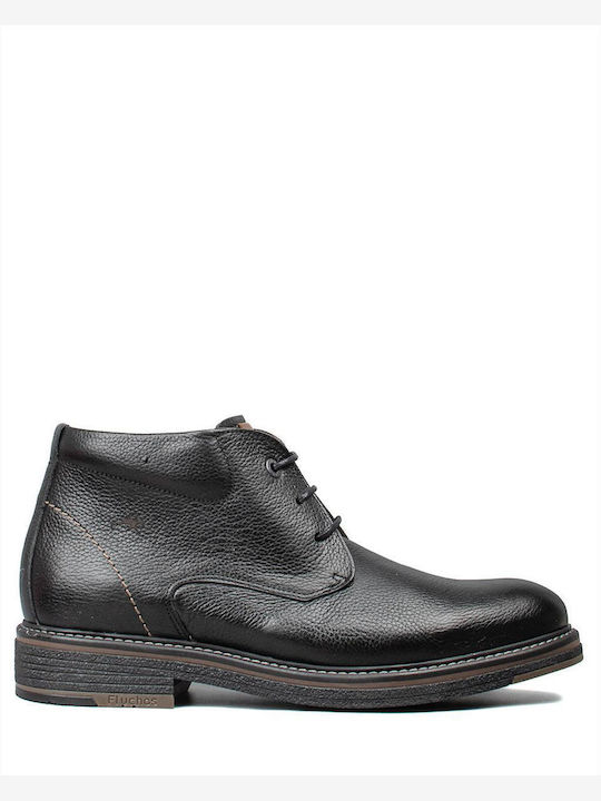 Fluchos Piele Negru Ghete barbati