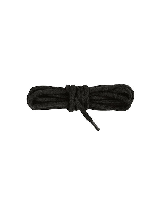 Bergal Trekking Cord Extra Thick Laces 150cm Black Width 5mm 150 Εκατοστα Μαυρα Ορειβατικα Κορδονια Στρογγυλα Πολυ Χοντρα