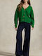 Women's Cardigan with Buttons Green