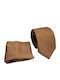 Moor Men's Tie Set Synthetic in Brown Color