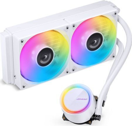 Jonsbo TG-240 Water Cooling System AIO CPU with 2 120mm Fans and ARGB Lighting White