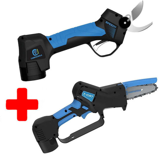 Campagnola 8606402 Set Chainsaw & Pruning Shear 14.4V with 2 Batteries 2Ah